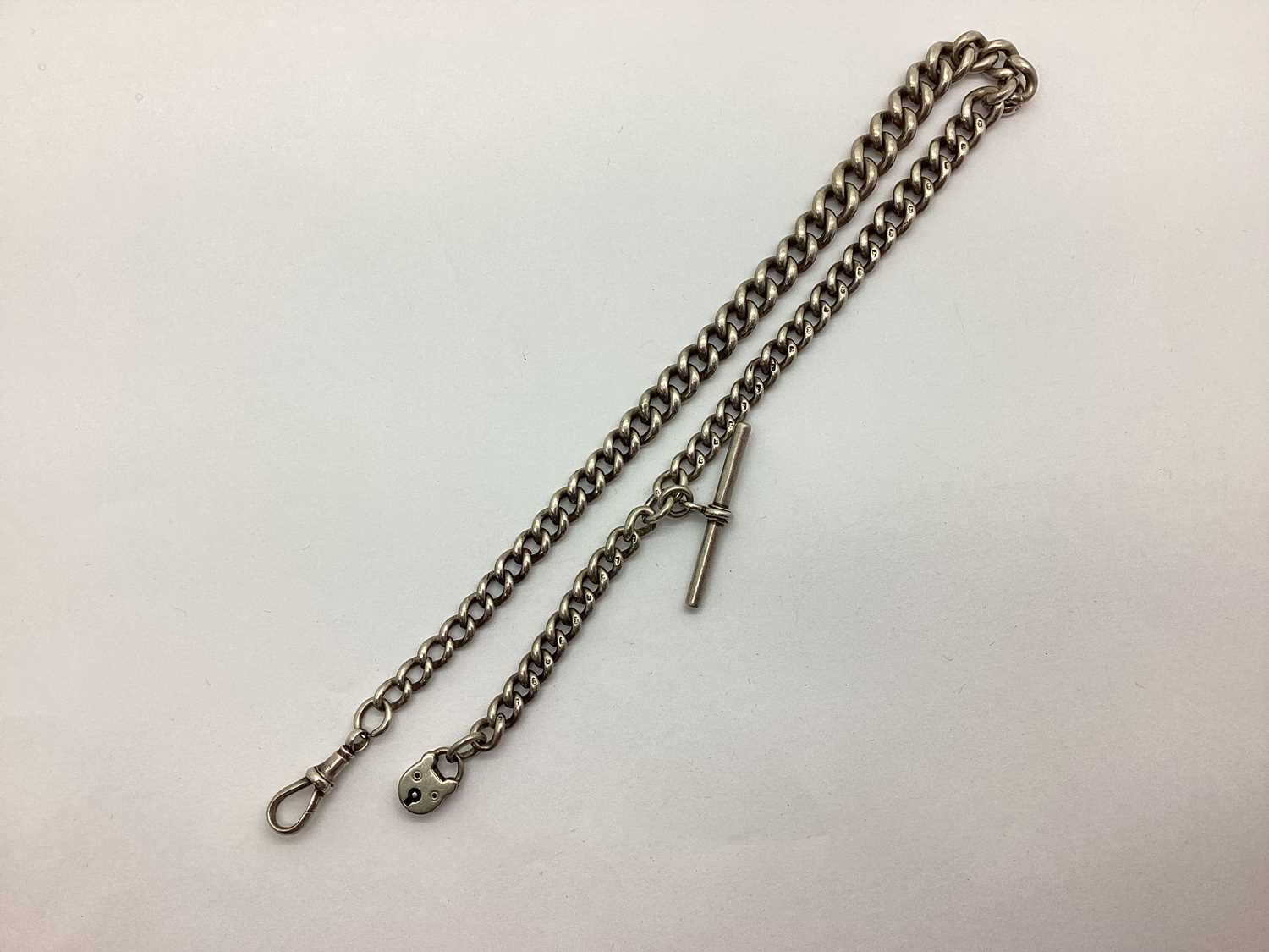 Lot 150 - A Vintage Hallmarked Silver Albert Chain in...