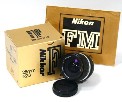 Lot 1400 - Nikon Nikkor 28mm f/2.8 Ai-S Lens, No.791240,...