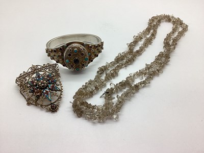 Lot 168 - A Decorative Locket Bangle, of shaped design,...
