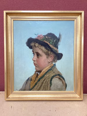 Lot 1253 - ADRIANO BONIFAZI (Italian 1858-1914) 
Portrait...