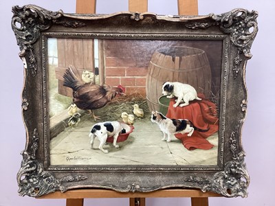 Lot 1220 - GLYNN WILLIAMS (Late XX Century) *ARR Farmyard...