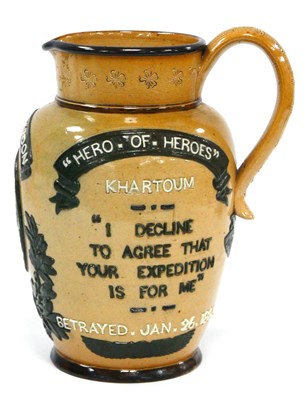 Lot 1093 - A Doulton Lambeth Stoneware Jug to Commemorate...