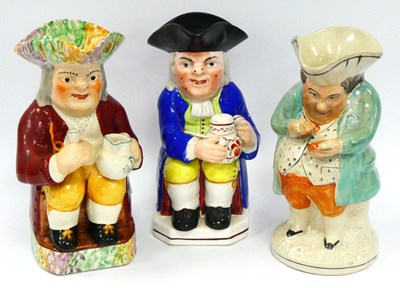 Lot 1064 - A Late XIX Century Pottery Toby Jug, of...