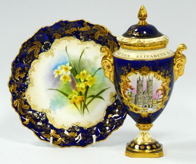 Lot 1089 - A Coalport Porcelain Vase and Cover, of ovoid...