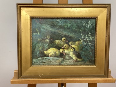Lot 1268 - MINNIE ROSA BEBB (1857-1945) Six Ducklings in...