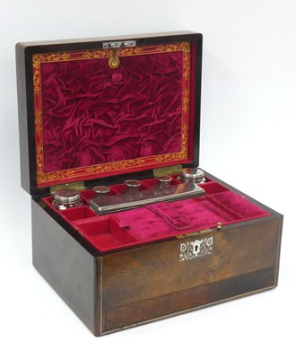 Lot 1289 - A Mid XIX Century Rosewood Cased Travelling...