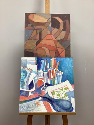 Lot 1260 - COLIN DENT (1932-2025) *ARR Desk Top, acrylic,...