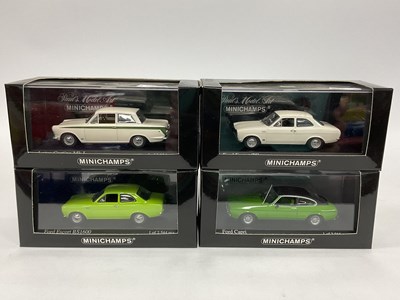 Lot 593 - Four Minichamps 1:43rd Scale Diecast Model...
