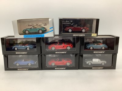 Lot 830 - Eight Minichamps 1:43rd Scale Diecast Model...