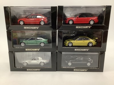 Lot 666 - Six Minichamps 1:43rd Scale Diecast Model Cars....