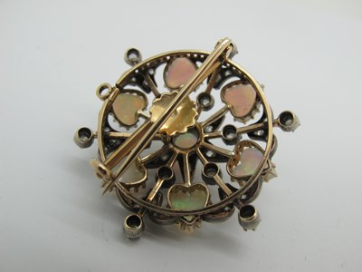 Lot 75 - A Victorian Opal and Diamond Set Brooch, of...