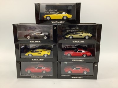 Lot 670 - Seven Minichamps 1:43rd Scale Diecast Model...