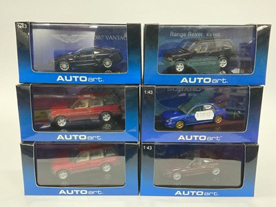 Lot 633 - Six Autoart 1:43 Scale Diecast Model Cars to...