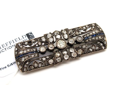 Lot 118 - A c.Early XX Century Diamond Set Panel Brooch,...