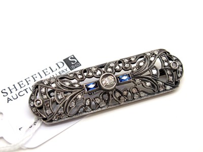 Lot 89 - A c.Early XX Century Diamond Set Panel Brooch,...