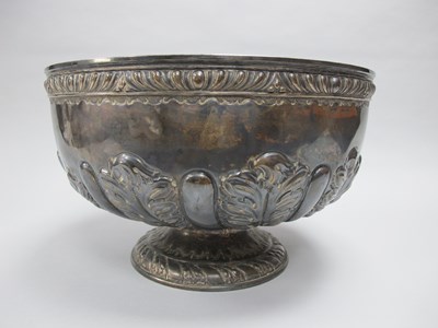 Lot 22 - A Large Victorian Hallmarked Silver Punch Bowl,...