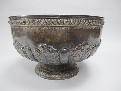 Lot 22 - A Large Victorian Hallmarked Silver Punch Bowl,...