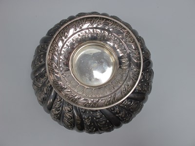 Lot 22 - A Large Victorian Hallmarked Silver Punch Bowl,...