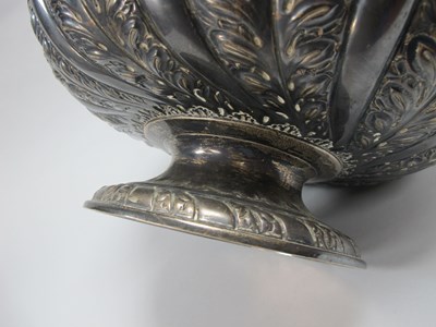 Lot 22 - A Large Victorian Hallmarked Silver Punch Bowl,...