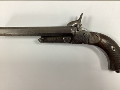 Lot 789 - C19 Pinfire Pistol, with double side by side...