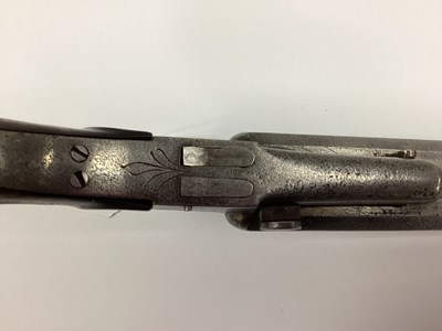 Lot 789 - C19 Pinfire Pistol, with double side by side...