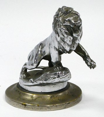 Lot 1323 - A Peugeot Nickel Plated Car Mascot, after a...