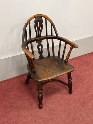 Lot 1579 - A XIX Century Child's Yew Wood Windsor Chair,...