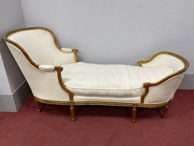 Lot 1537 - A XIX Century Gilded Day Bed, with hooped egg...