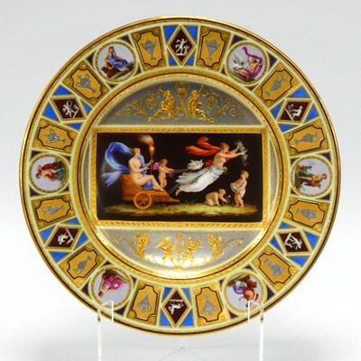 Lot 1023 - A Vienna Porcelain Cabinet Plate, painted to...