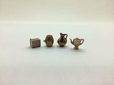 Lot 237 - Four 9ct Gold Charms/Pendants, including...