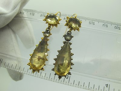 Lot 67 - An Antique Cross Pendant, collet set, with...