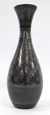 Lot 1193 - An Indian Silver Inlaid Bidri Vase, of...