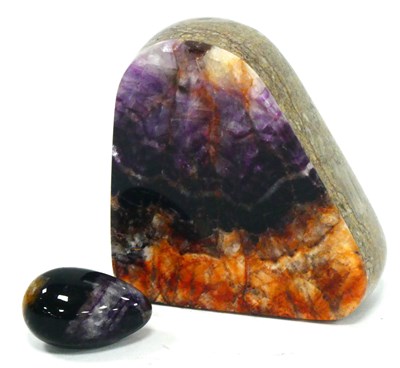 Lot 1336 - A Polished Blue John Specimen, of triangular...