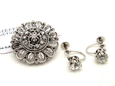 Lot 88 - A French Diamond Set Circular Brooch, set...