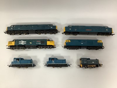 Lot 500 - Seven 'OO' Gauge Blue Diesels, including a...