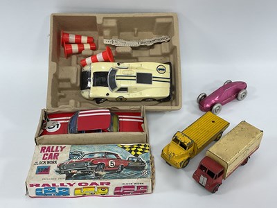 Lot 659 - A Plastic Computer Car, a Tinplate Rally Car,...