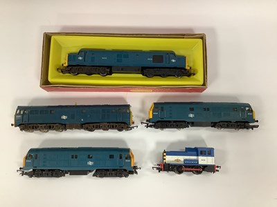 Lot 476 - Five 00 gauge diesel locomotives in blue...