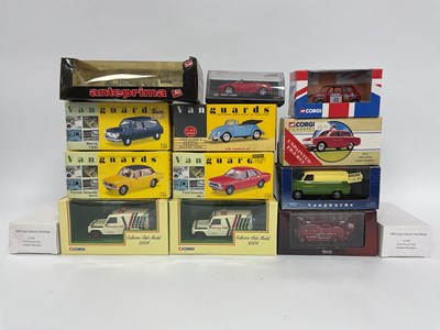 Lot 772 - Fifteen mostly 1:43 Diecast model cars, fire...