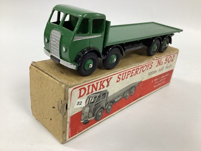 Lot 988 - Dinky Supertoys No 502 Foden Flat Truck, green,...