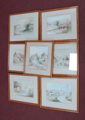 Lot 1516 - Audrey Sneddon (Dorset Artist), Thatched...