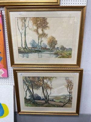 Lot 1617 - Ian Scott Watercolour of a Country Scene, with...