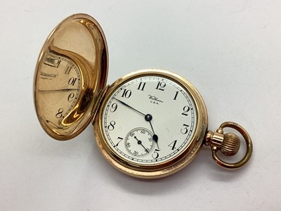 Lot 246 - Waltham U.S.A; A Gold Plated Full Hunter...