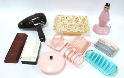 Lot 1216 - Lewis's Brown Bakelite Hairdryer (untested,...