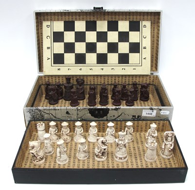 Lot 1448 - Boxed Chess Set, with 32 resin pieces...