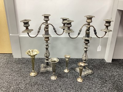 Lot 213 - A Matched Pair of Hallmarked Silver Spill...
