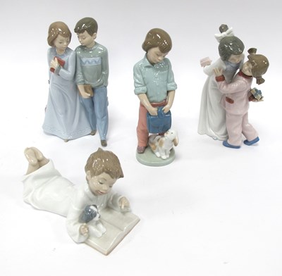 Lot 1238 - Nao Figurines - Goodnight Kiss, 22cm tall,...