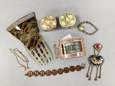 Lot 222 - Large Rectangular Enamel Buckle, highlighted...