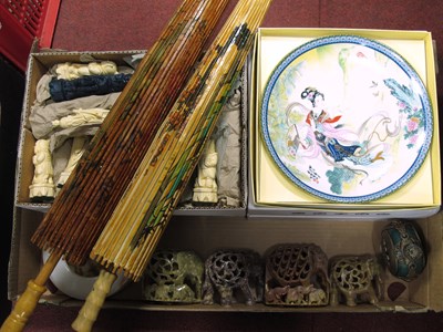 Lot 1042 - Oriental collection, including cased Mah-Jong,...
