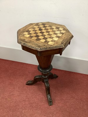 Lot 1598 - A XIX Century Walnut Games/Sewing Table, the...