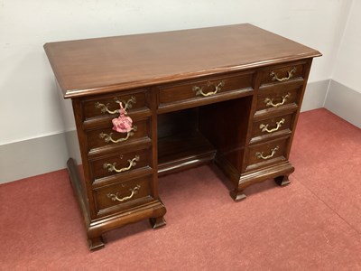 Lot 1592 - An XVIII Century Style Mahogany Kneehole Desk,...